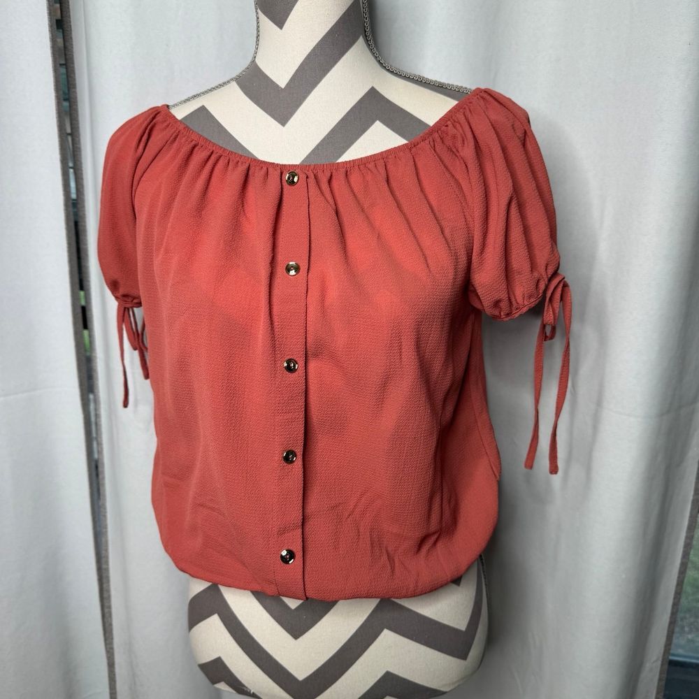 PAPERMOON Tie Sleeve Off-Shoulder Blouse